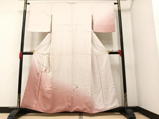 正絹 高級 長襦袢 無双仕立 花霞文 よろけ暈し文 ✨小柄な方