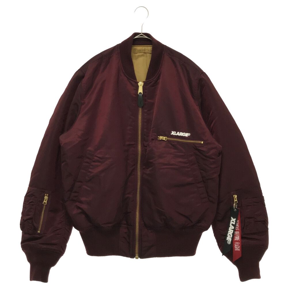 X-LARGE (エクストララージ) x ALPHA INDUSTRIES アルファインダストリーズ MA-1 フライトジャケット リバーシブル  バーガンディー - メルカリ