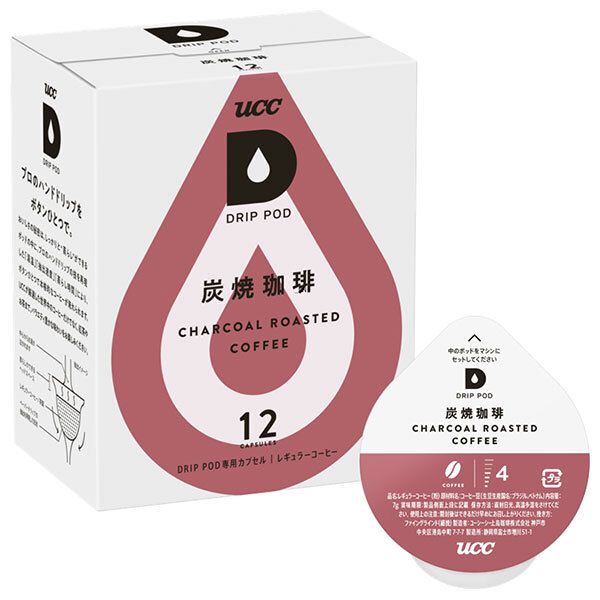 UCC DRIP POD ドリップポッド 炭焼珈琲 12P×12箱入｜ 嗜好品 コーヒー類 カプセル