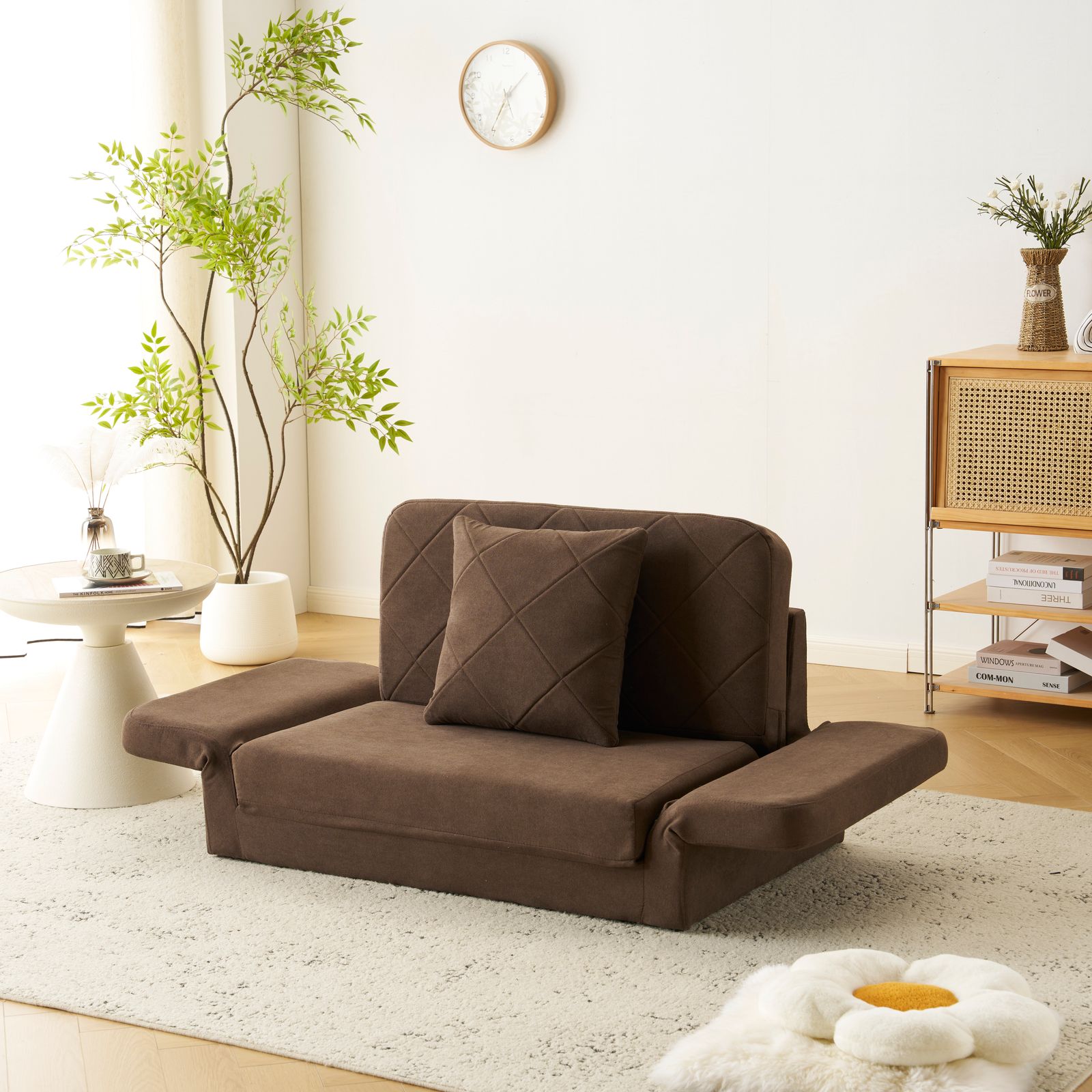 41%割」ソファ ソファベッド フロアソファ コンパクト ローソファ