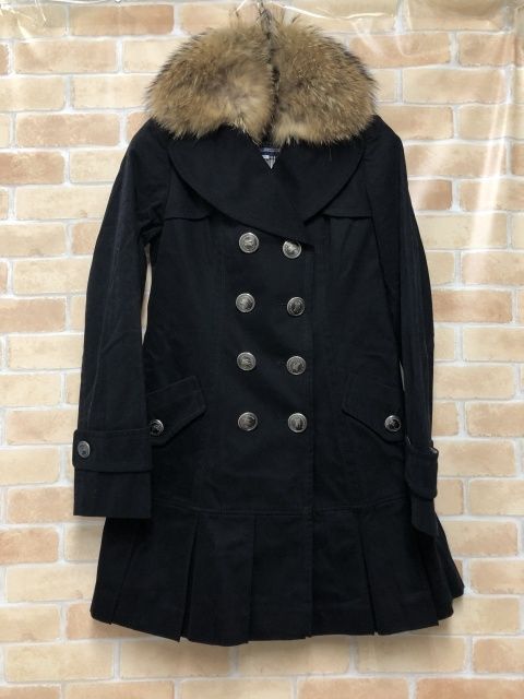 BURBERRY BLUE LABEL バーバリーブルーレーベル トレンチコート ミドル丈 ブラック 38 111415895