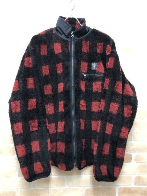 【中古】 South2 West8 サウスツーウエストエイト フリースジャケット J0777 レッド×ブラック M 111376851