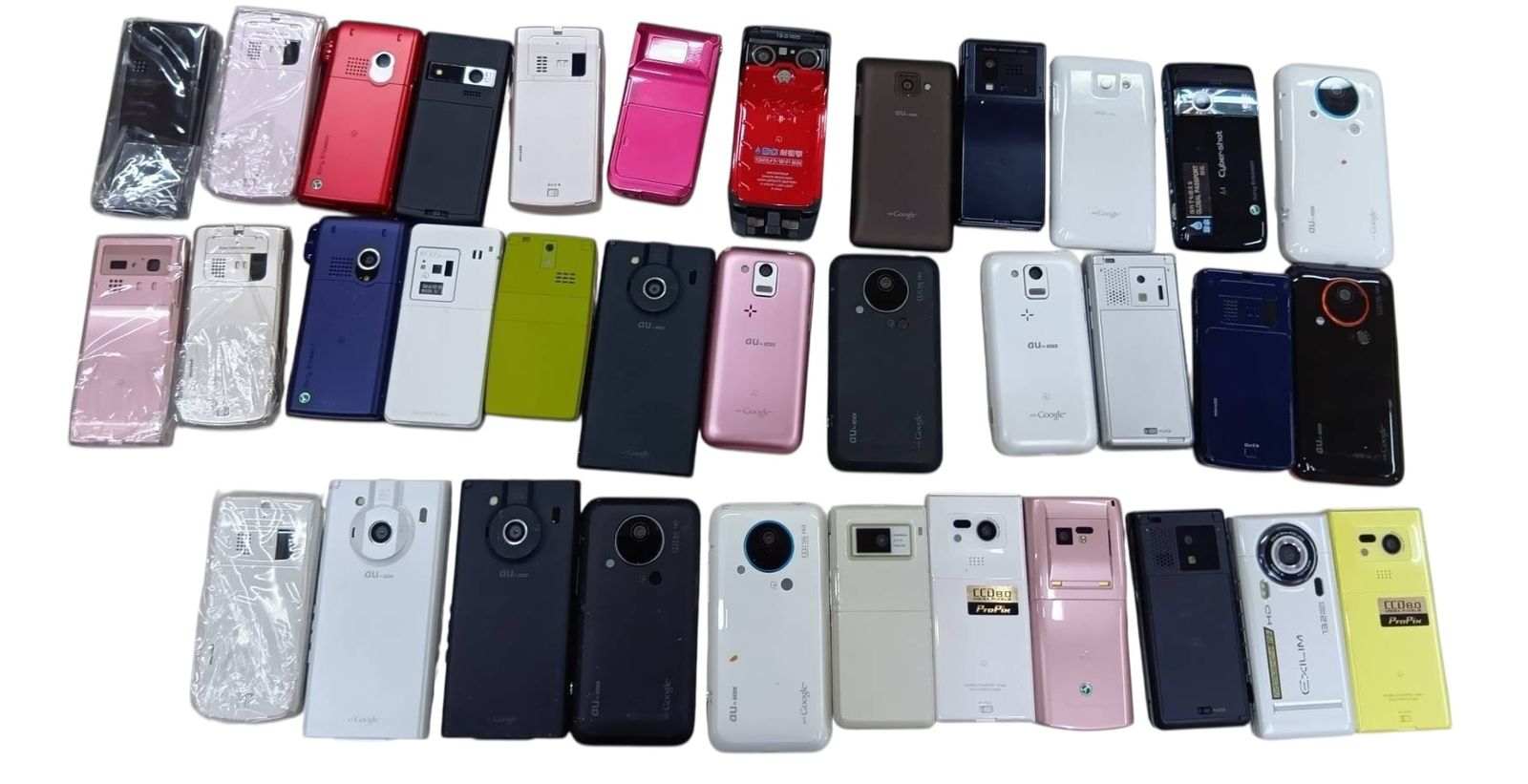 au (エーユー) ガラケー 携帯電話 モック 66個セット まとめ 展示品