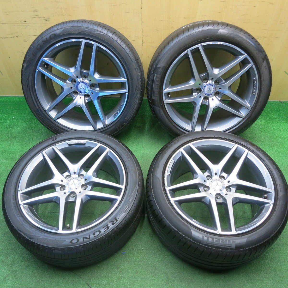 バリ溝 9.5分 ベンツ Sクラス W222 純正 AMG 245|45R19 275|40R19 ブリヂストン GR-X2 ピレリ PZERO PCD112 5030901NJノ
