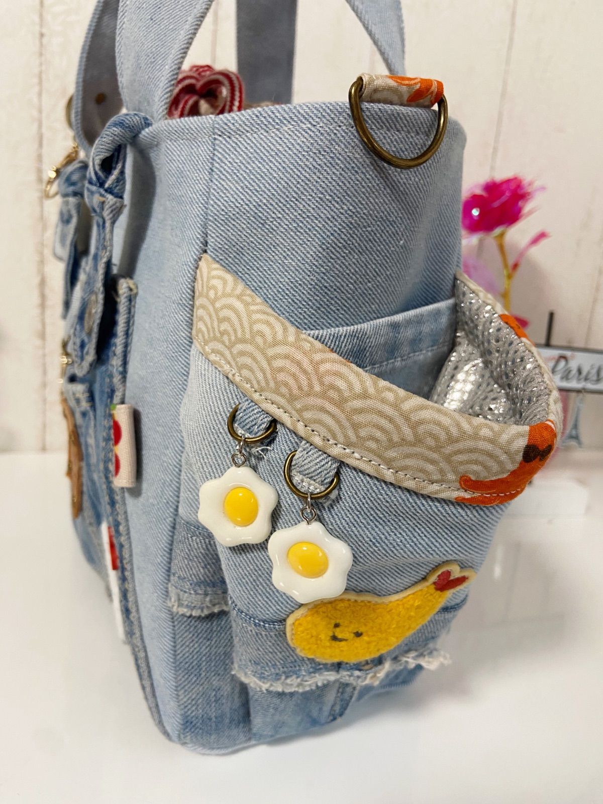 デニムリメイクバックS お弁当バッグ デニムリメイクバックS 保冷・保温 お弁当バック