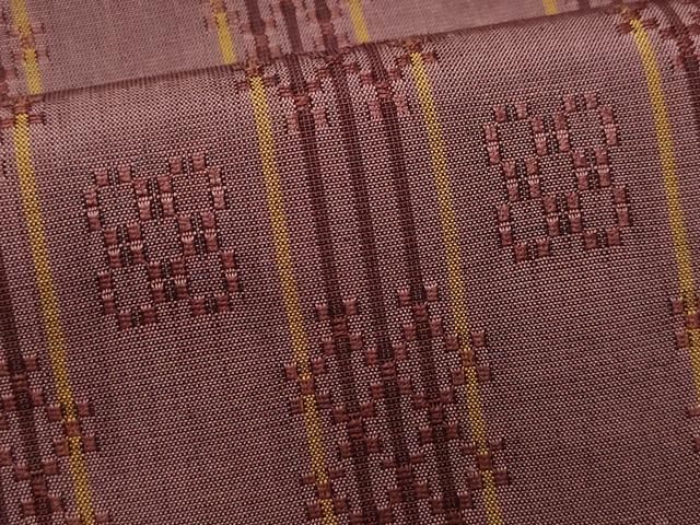 平和屋着物○上質な紬 花織 吉祥間道 正絹 逸品 未使用 CAAS8420vf  