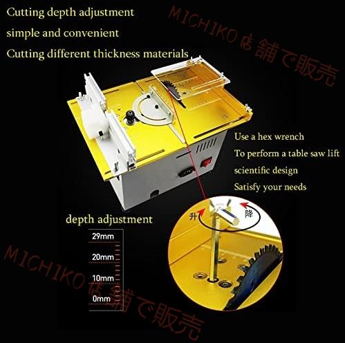 な木工テーブルソー プッシュテーブル切断鋸付き