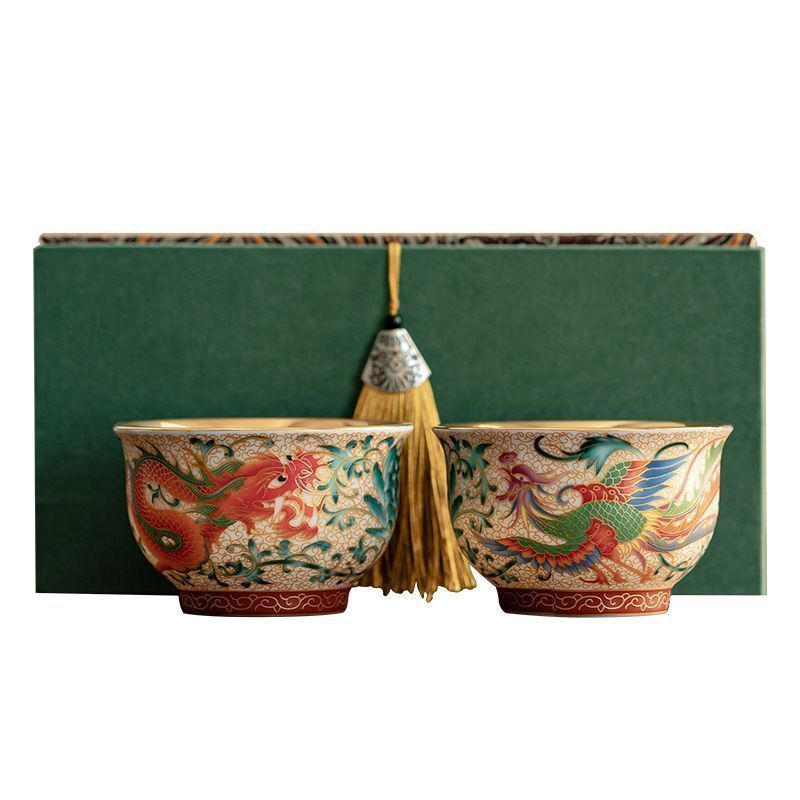 (高級陶器)茶道  /  お茶会用の器。(   新品未使用・箱入  ) 茶道具 茶箱用三点セット 陶器三点セット 陶器三つ揃 赤絵 赤玉