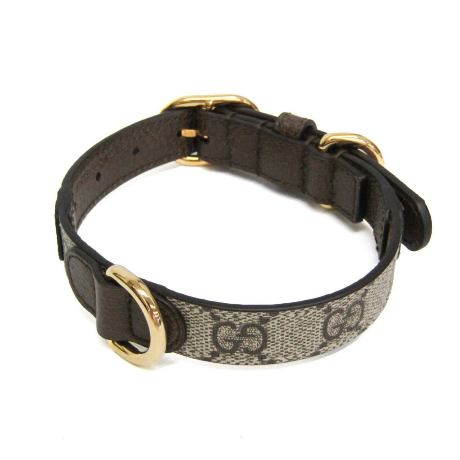 グッチ Gucci インターロッキングG 犬 ペットカラー 692943 犬 首輪 レザー PVC ベージュ ブラウン