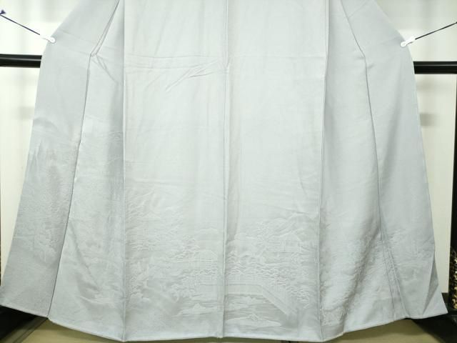 平和屋着物○豪華色留袖 作家物 都林泉名勝図 秘色色 正絹 逸品 未使用