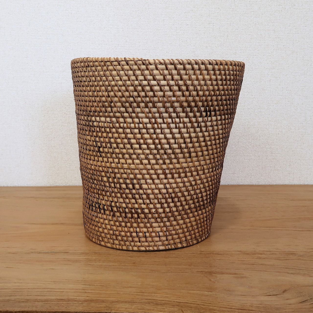 matson マトソン アンティーク ゴールド ダストボックス ゴミ箱 アタ&ラタン ダストボックス ゴミ箱 ロンボク島 25cmX28cm