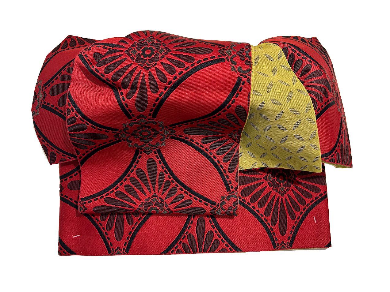 大島 正絹 着物 紬】 未使用＊】紅花つむぎ 紬 袷 しつけ付 特価