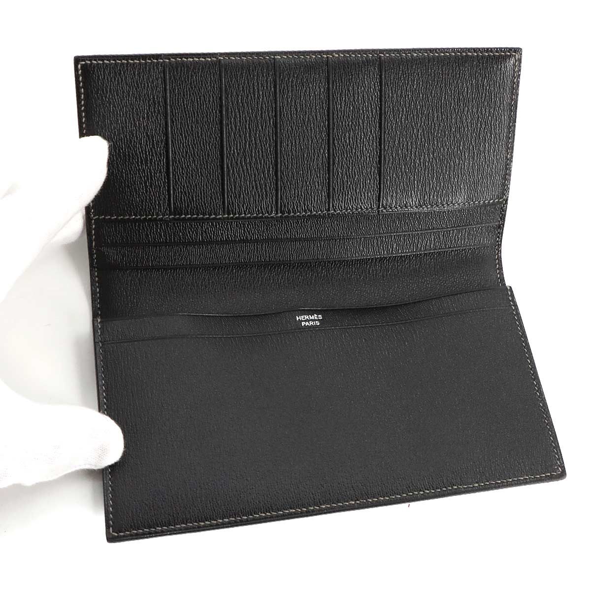 新品同様 エルメス HERMES クロコダイル MC2 フレミング 札入れ 二