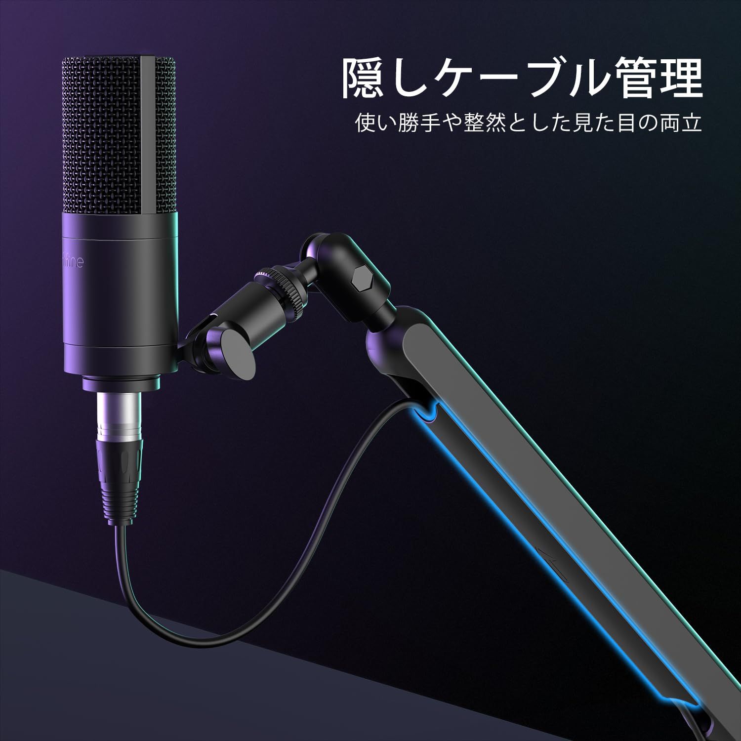 商品 FIFINE ブームアーム マイクスタンド マイクアーム コンデンサーマイク用 3 8 5 8 卓上マイクスタンド 下から 角度調節 360度回転 金属製 ケーブル収納 ゲーム実況 配信 録音 在宅ワーク 黒 BM88 WWW_SKLAD-KIRPICHA_RU