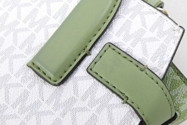 マイケルコース 2WAYハンドバッグ ホワイト PVC MICHAEL KORS グリーン