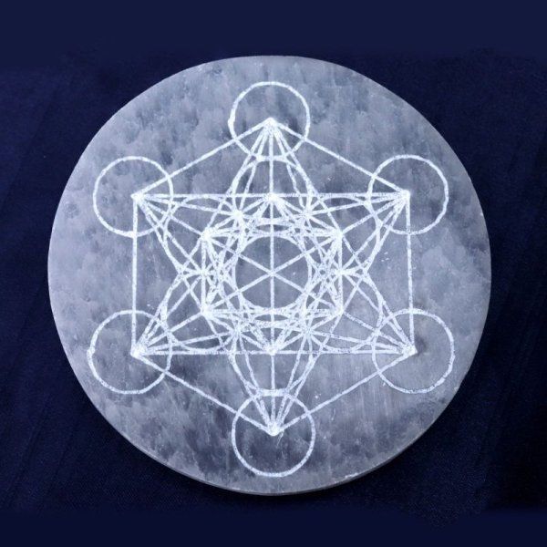 セレナイト メタトロンキューブ  古代神聖幾何学 powerstone-202