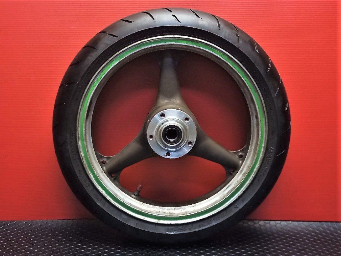 140 評価B Z1000 ZRT00B 純正 フロント ホイール MT3.50×J17 タイヤ 山5分 f3772D3