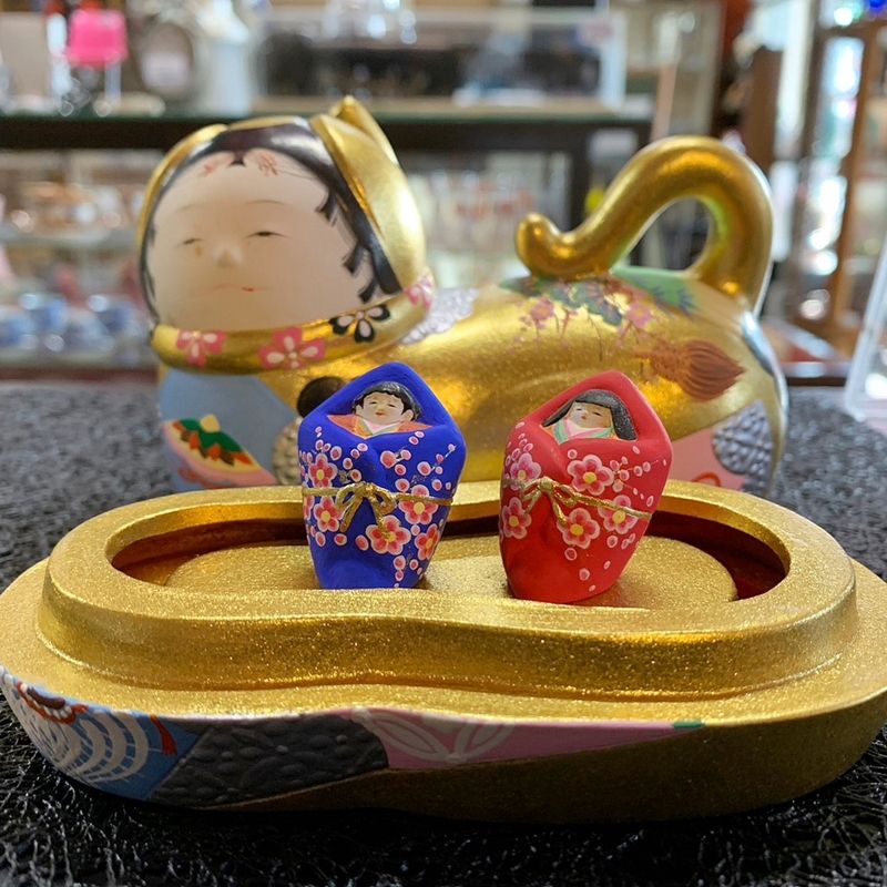 雛飾り 犬筥 伽犬 稲富昭満作 お雛様 箱付き 宿直犬 レトロ