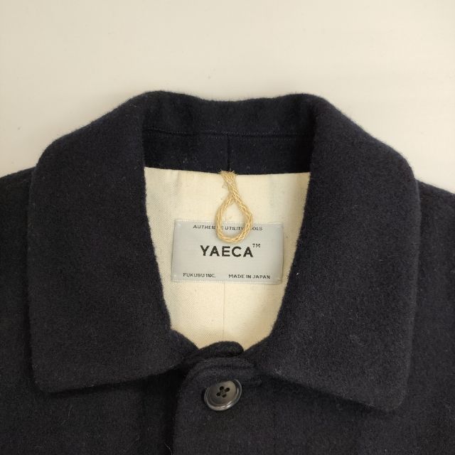 YAECA melton wool work coverall jacket 153053 ウール ジャケット ネイビー レディース ヤエカ 5-0906T∞ GULLKHAN_COM