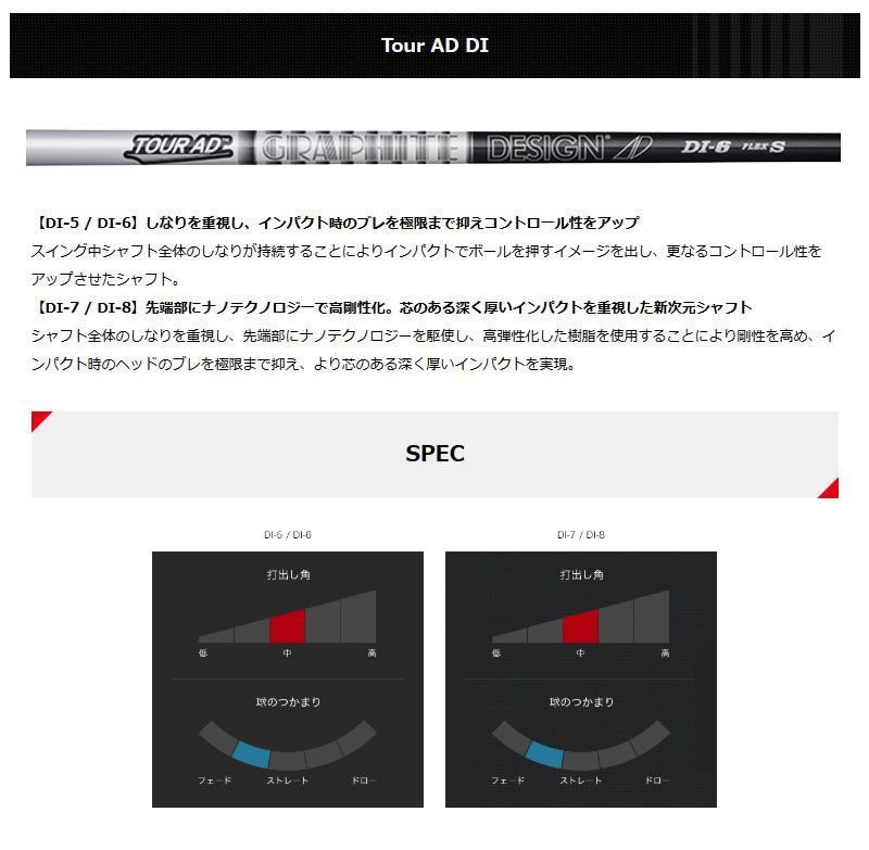 ツアーAD DI-5（X）PING G410以降スリーブ TOUR AD カスタム ピン ドライバー用スリーブ付きシャフト