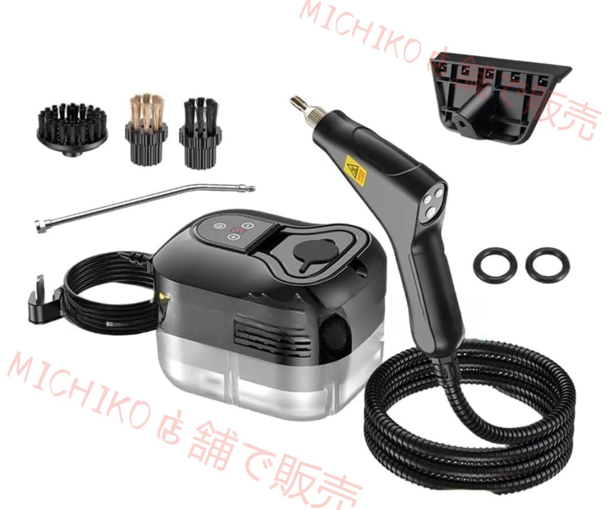 スチームクリーナー ハンディタイプ 2500W|110V 高温 105℃ 高圧で消毒 除菌 ダニ駆除 6 段階調整 大容量 台所 エアコン 油汚れ 洗濯機 カー カーペット ホテル等に対応 年末清掃にも最適
