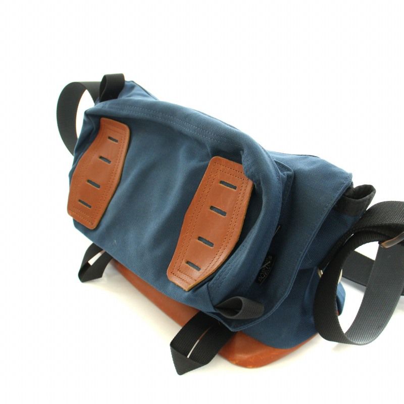 ポーター PORTER WILDERNESS CYCLE MESSENGER BAG ウィルダネスサイクルメッセンジャーバッグ ショルダーバッグ  レザー 紺 ネイビー 茶 ブラウン 510-09634 /BB - メルカリ