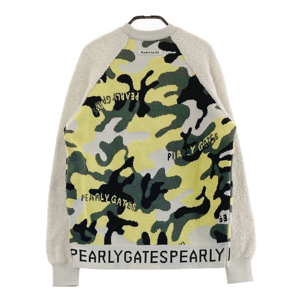 PEARLY GATES 迷彩柄 セーター サイズ0 サイズ：0 PEARLY GATES パーリーゲイツ ニットセーター カモフラ ロゴ