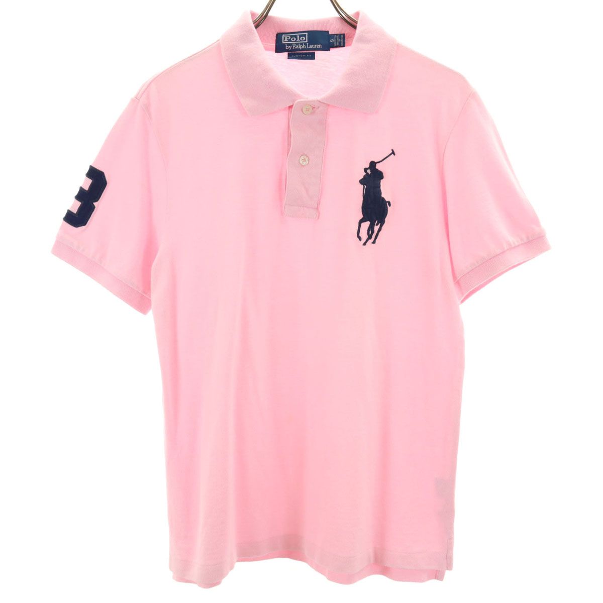 【美品✨】ポロバイラルフローレン ビッグポニー ポロシャツ 黒 ピンク S ラルフローレン ポロシャツ レディース S ブラック ピンクポニー