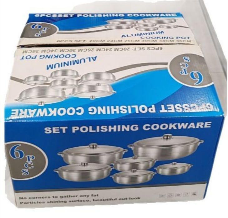 Heavy Aluminum Potセット砂光鍋6個セットアルミ鍋スープ鍋器具セット SKLAD-KIRPICHA_RU