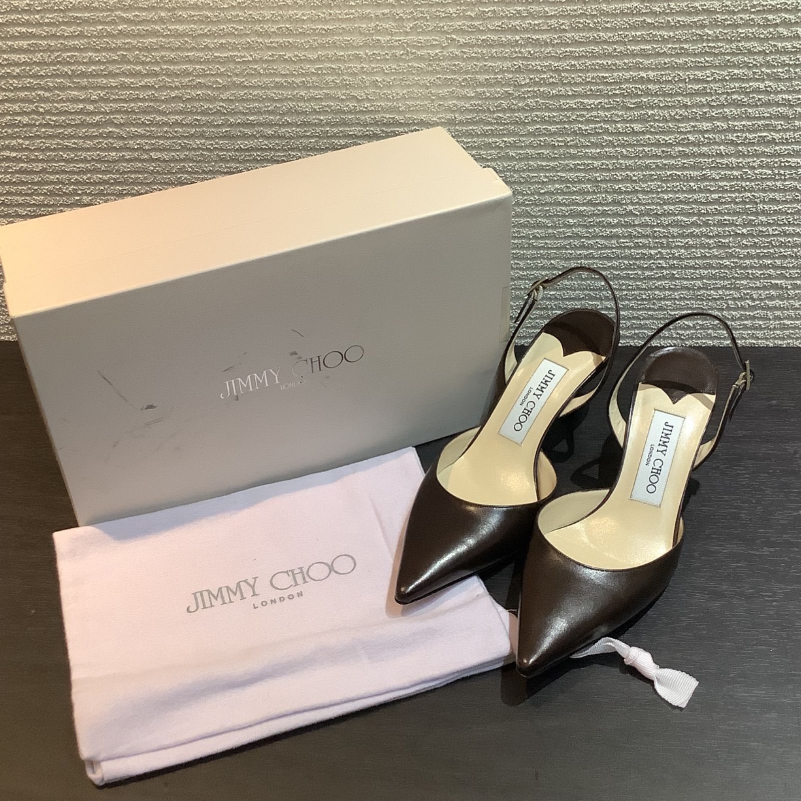 未使用 ジミーチュウ Size36.5 ヒール レザー JIMMY CHOO - JIMMY CHOO ジミーチュウ パンプス サイズ36