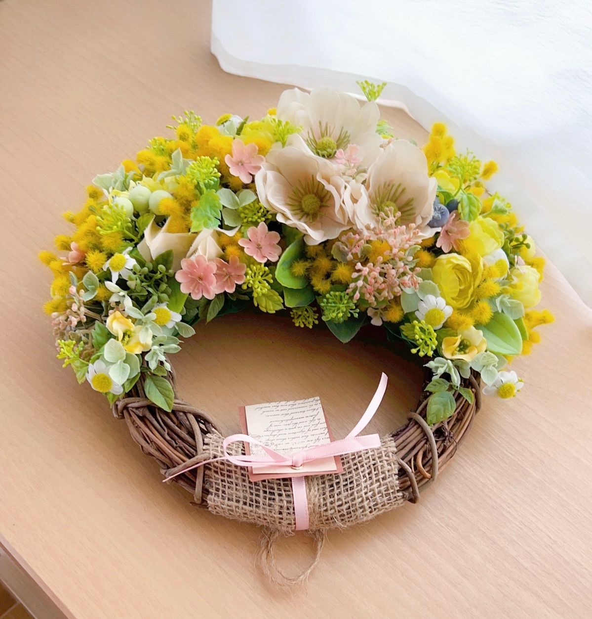 ✧︎*。一点物✧︎*。木の実と小枝のボタニカルワイヤーリース