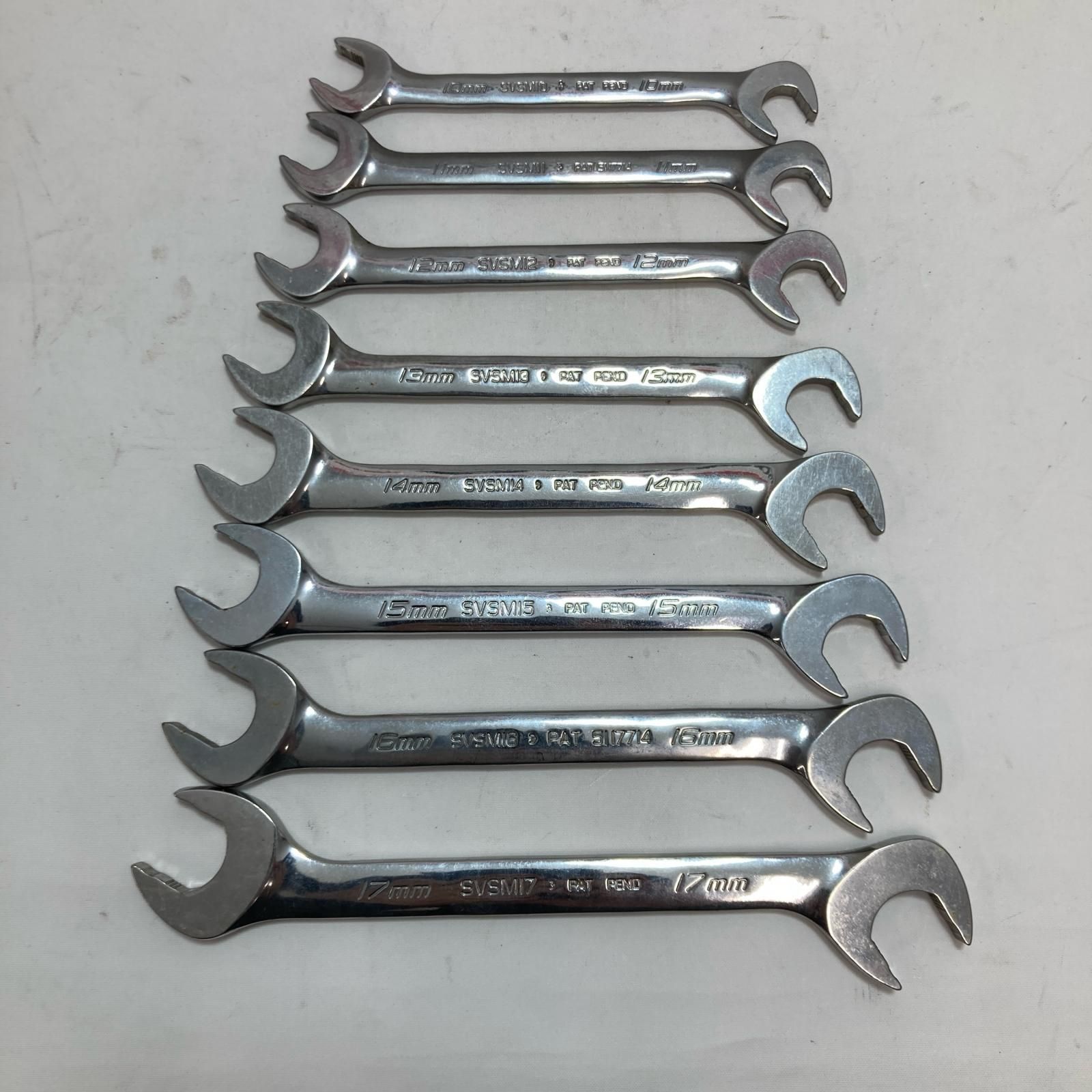 Snap-on スナップオン 4アングルオープンレンチ 8組|ギザ付き SVSM10～17
