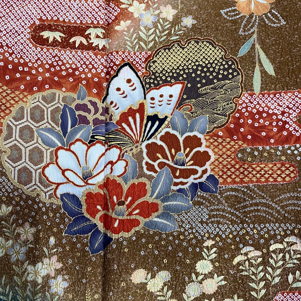 赤茶 正絹