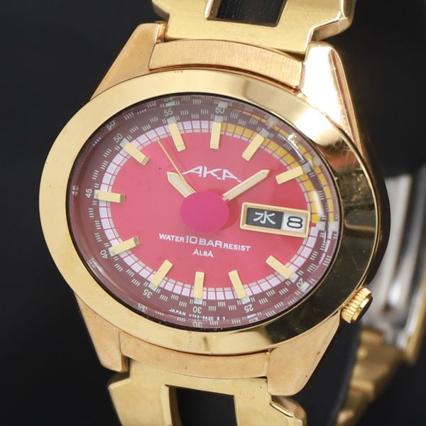 SEIKO ALBA AKA V743-5A10メンズ 箱付き 余りコマ有 K107784537 - 時計 