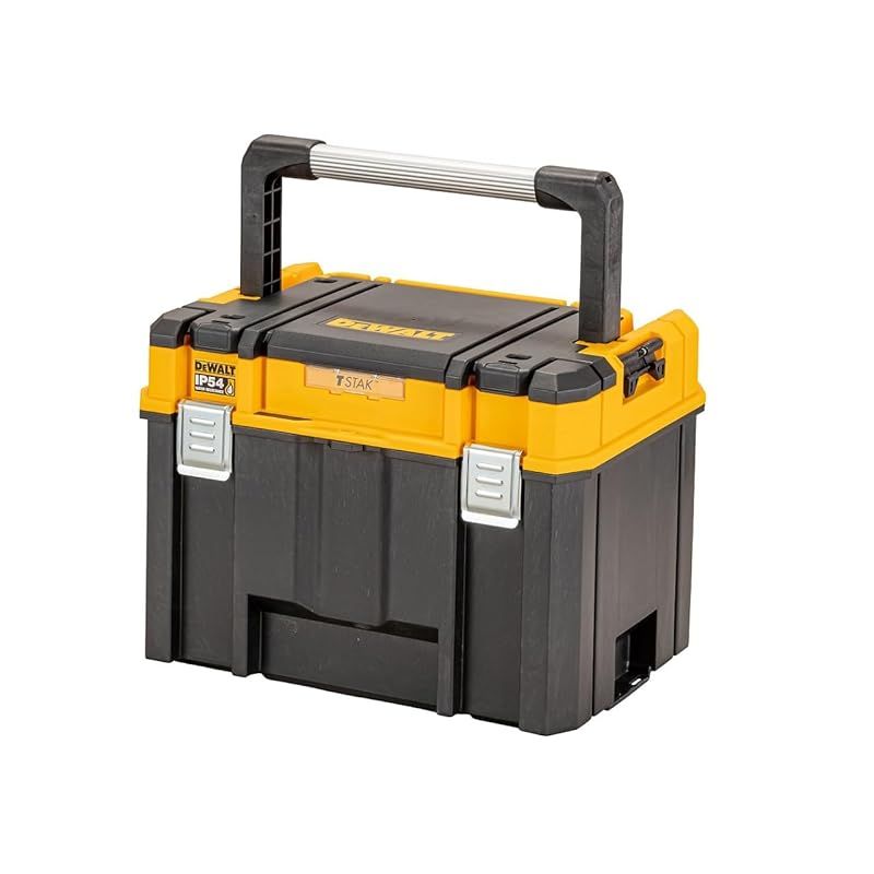 デウォルト DEWALT TSTAK オーガナイザー付き ラージボックス 工具箱 収納ケース ツールボックス 持ち運びやすい ロングハンドル 積み重ね収納 大容量収納 IP54 坊塵 防水 設計 DWST83343-1 0