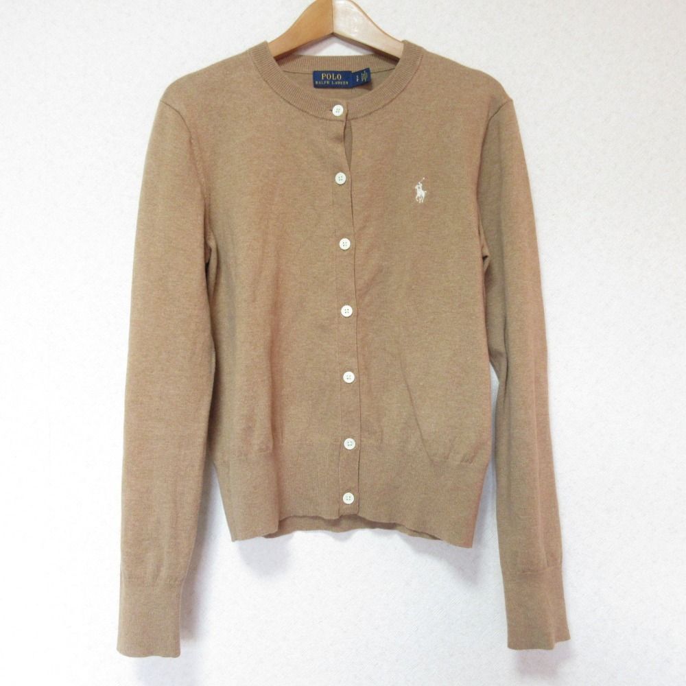 ポロラルフローレン ブラウン キャメル S カーディガン カシミア