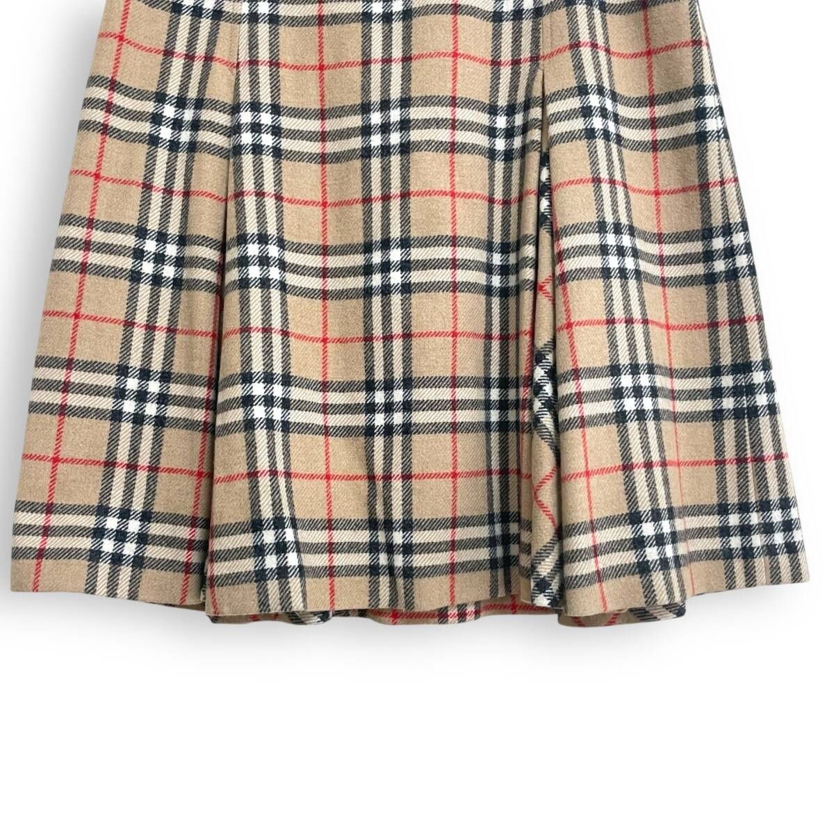 Burberry LONDON バーバリー ロンドン ノバチェック ウール アルパカ スカート 46