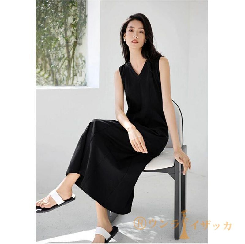 新品未使用　ワンピース　レディース ワンピース レディース 未使用 ノースリーブ ロング ワンピース