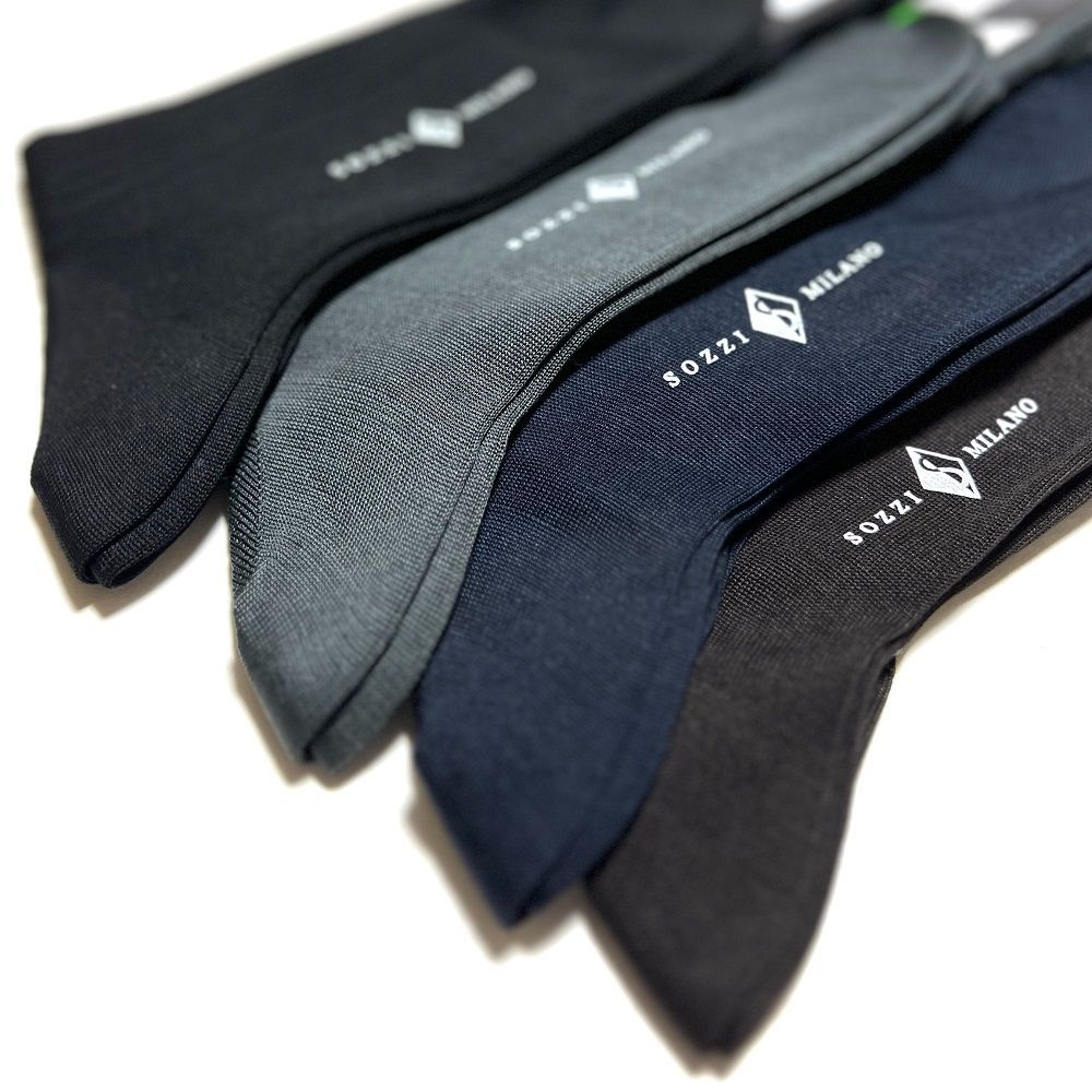 SOZZI（ソッツィ）ソックス 1足 リブ柄  ホーズ コットン 靴下 スタンダードモデル 115001 イタリア製 人気・おすすめ｜使いやすい・旅行におすすめ セール中 全国発送