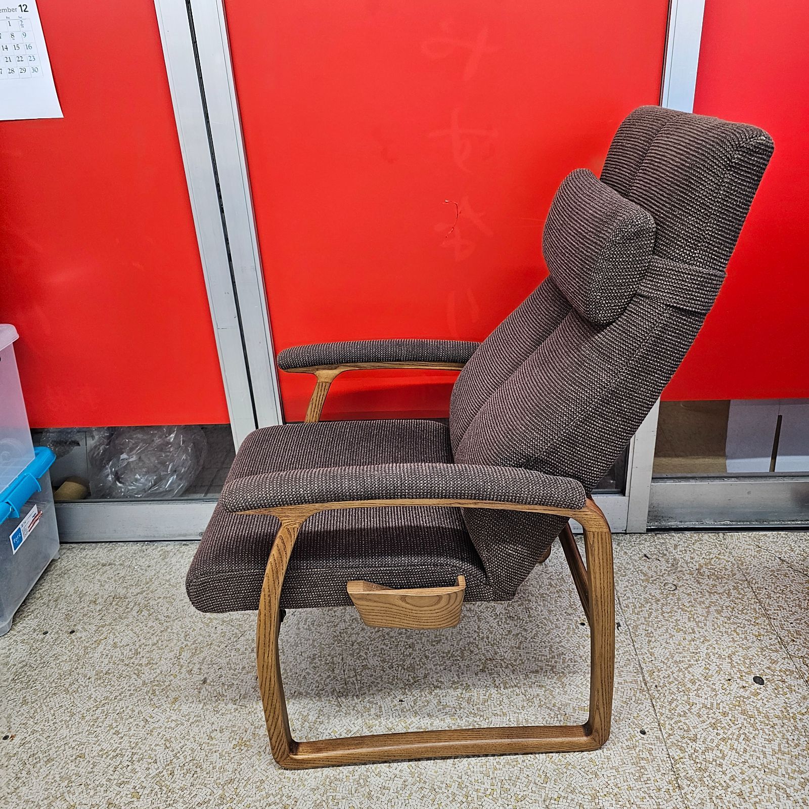 現行☆FUJI FURNITURE／Rauha／リクライニングチェア＋オットマン