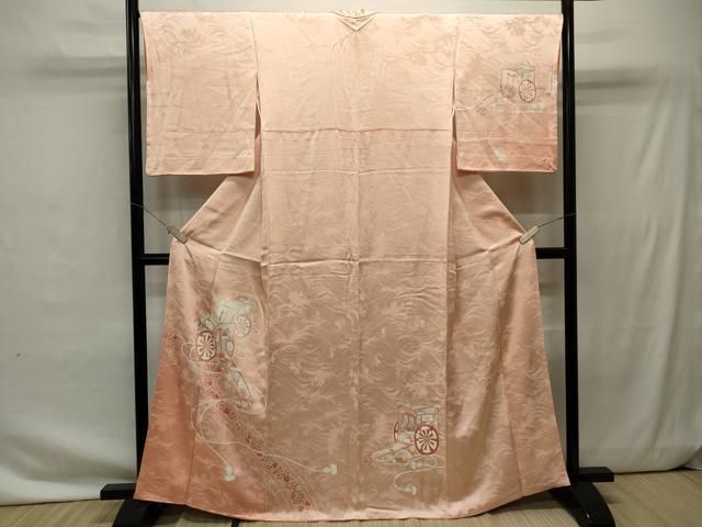 平和屋着物□道中着 寿光織 草花文 正絹 逸品 CAAW2317ua