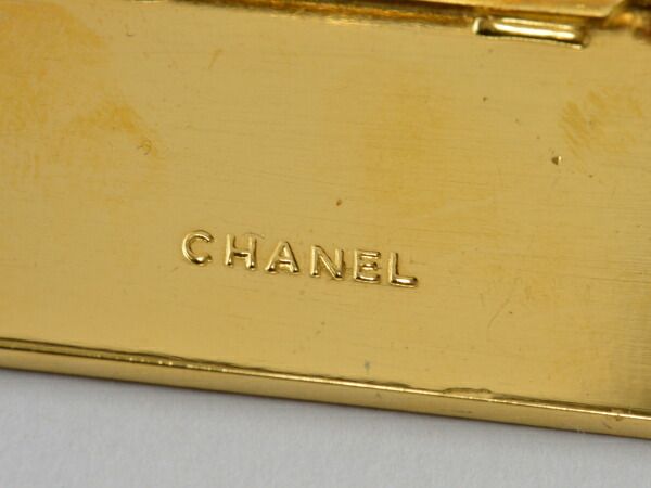 シャネル CHANEL 1990s ロゴ プレート ココマーク ブローチ スクエア