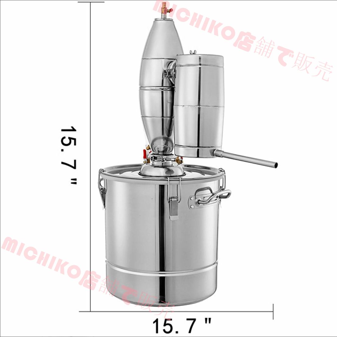 50L|13.2gal 水蒸留器 業務用全自動ワイン蒸留器 日本酒 ビール ワイン 醤油 酢 アルコール用多機能ステンレス発酵タンク