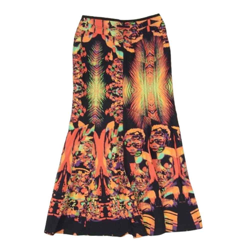 JEAN-PAUL GAULTIER ジャンポールゴルチエ Jean Paul GAULTIER FEMME ジャンポールゴルチエファム 総柄 ロング マーメード スカート ブラック系 40