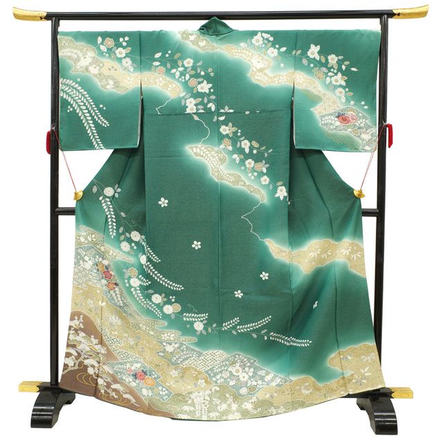 中古】 すごい値！ 訪問着 袷 リサイクル フォーマル 着物 正絹 辻が花