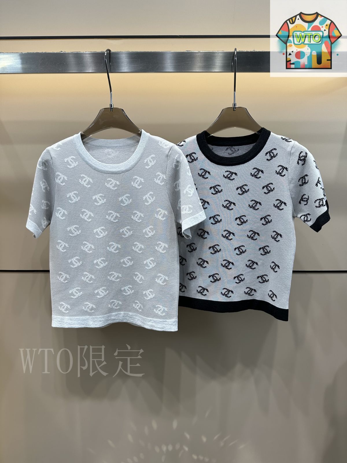 今日特価】Chanel 25 夏季新款 ?ジャカードアルファベットニット