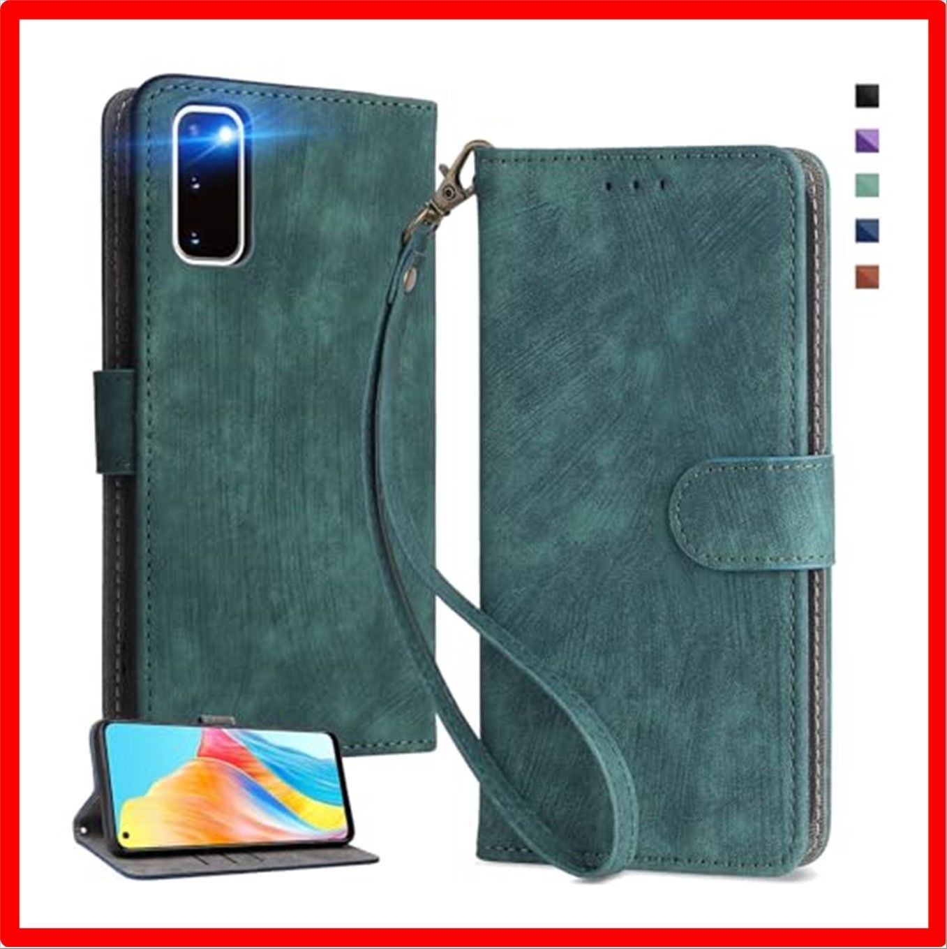 【匿名配送】 Samsung Galaxy S20_グリーン UnivoColors Galaxy S20/S20 5G (SC-51A/SCG01) 手帳型 