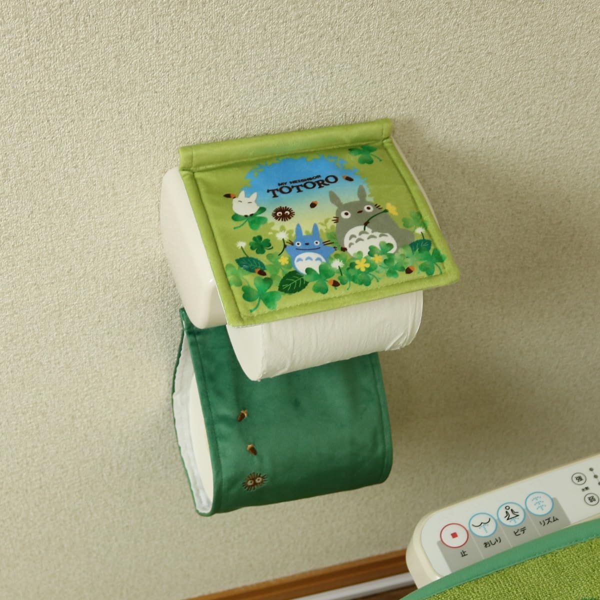 となりのトトロ トイレマット セット 4点 グリーン マルチ型 洗浄便座