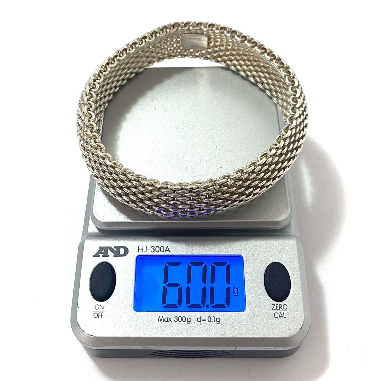 M【TIFFANY&Co.】サマセット メッシュ ブレスレット SV925 シルバー 総 