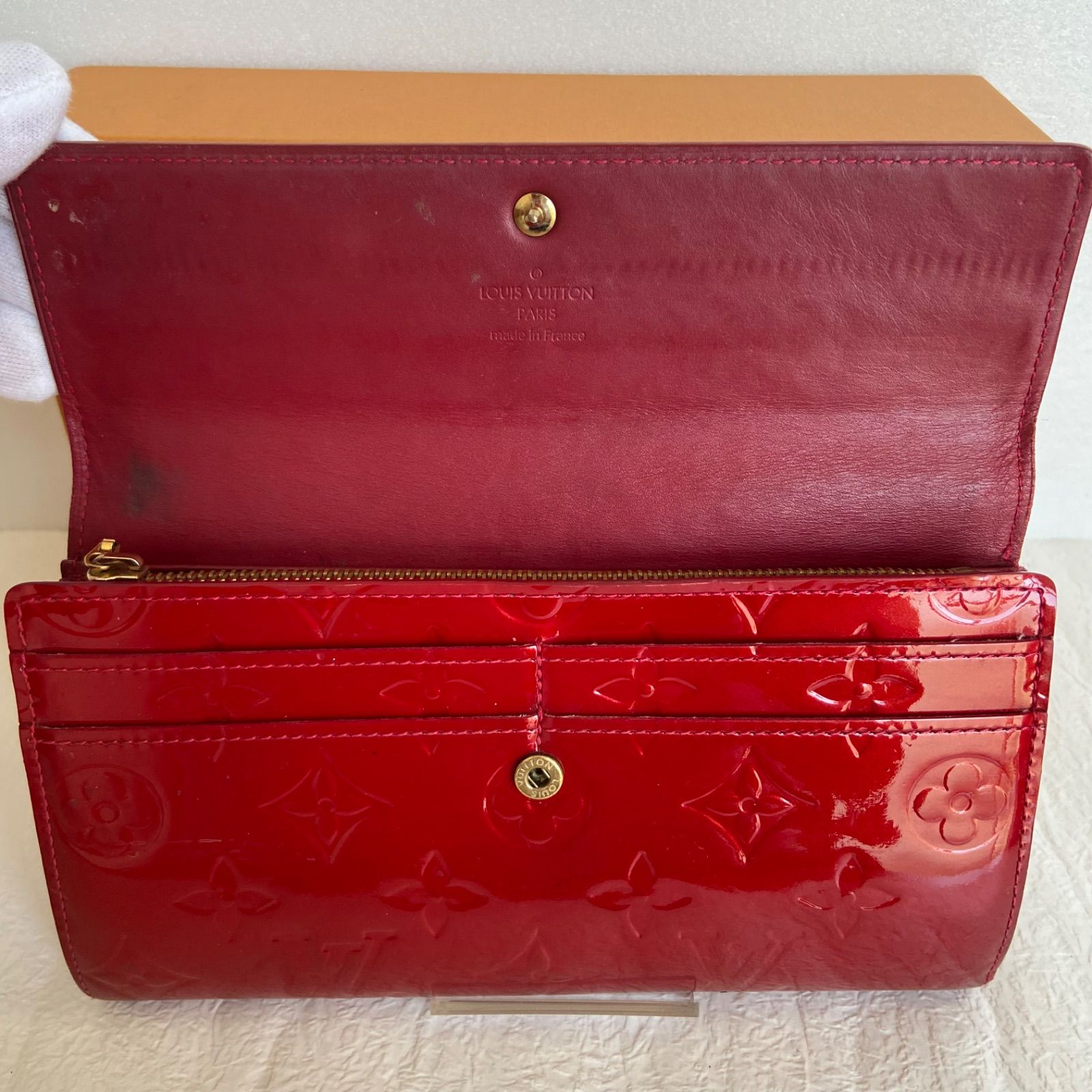 ?美品?LOUIS VUITTON ポルトフォイユ サラ ヴェルニ長財布 ルイ 